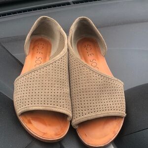 Like New Sole Society leather perforated flats - barely warn size 6.5M